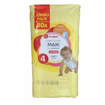 Дитячі підгузники Kruidvat 4 maxi JUMBOPACK (8-14 кг), 80 шт LS203775 фото
