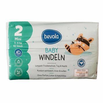 Підгузки Bevola Baby 2 Mini (3-6кг), 42 шт LS204017 фото