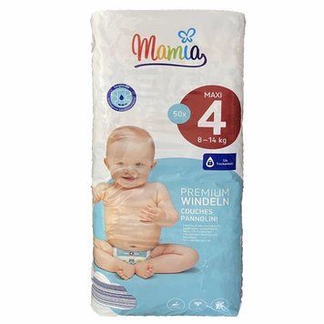 Дитячі підгузники Mamia Premium 4 Maxi (8-14 кг), 50 шт LS204021 фото