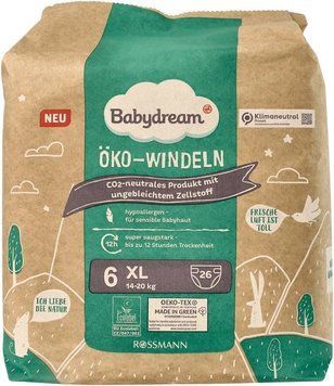 Еко підгузники Babydream 6 XL (14-20 кг) 26 шт LS203220 фото