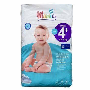 Підгузники Mamia Premium 4+ Maxi+ (9-15 кг) 76 шт LS203367 фото