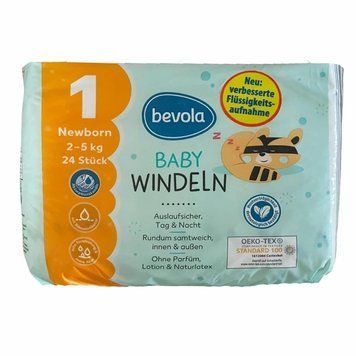 Підгузки Bevola Baby 1 Newborn (2-5 кг), 24 шт LS204051 фото