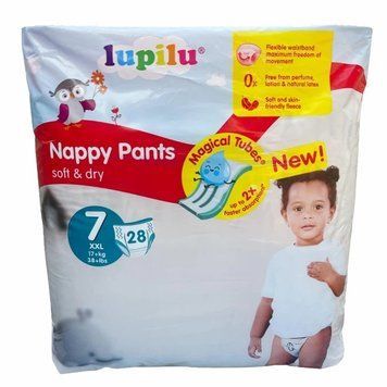 Підгузки - трусики Lupilu soft & dry 7 (17+ кг), 28 шт LS202930 фото