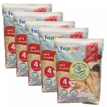 Підгузки-трусики Lupilu Soft & dry Розмір 4, 8-15 кг, 110 шт LS204236 фото