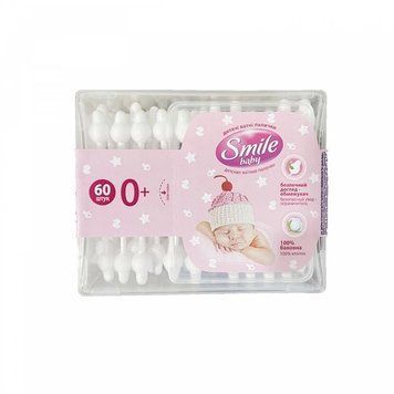 Дитячі ватні палички Smile baby, 60 шт, з обмежувачем LS203842 фото