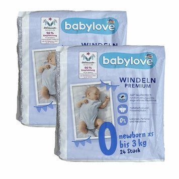 Дитячі підгузки Babylove Premium 0 newborn XS (до 3 кг), 48 шт LS203781 фото