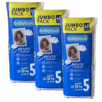 Підгузки-трусики Babylove Premium 5 junior JUMBOPACK (13-20 кг) 120 шт LS203505 фото