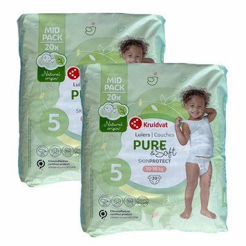 Дитячі підгузники Kruidvat Pure & Soft 5 (10-16 кг), 40 шт LS203956 фото