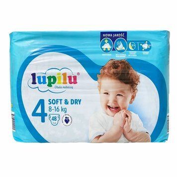 Підгузки Lupilu soft & dry 4 Maxi (8-16 кг), 48 шт LS204316 фото