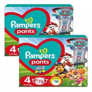 Підгузники-трусики Pampers Pants 4 (9-15 кг) 144 шт Щенячий патруль LS204189 фото