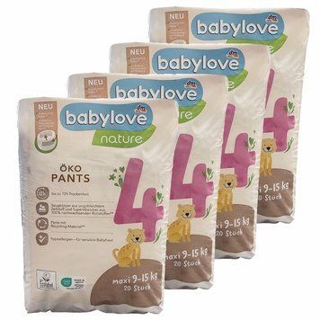 Підгузки-трусики Babylove Nature 4 (9-15 кг), 80 шт LS204285 фото