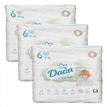 Підгузники Dada Pure Care 6 (16+ кг) 78 шт LS203602 фото
