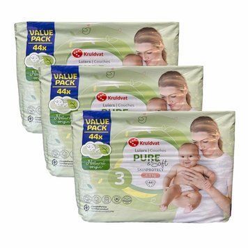 Дитячі підгузники Kruidvat Pure & Soft 3 (4-9 кг), 132 шт LS202989 фото