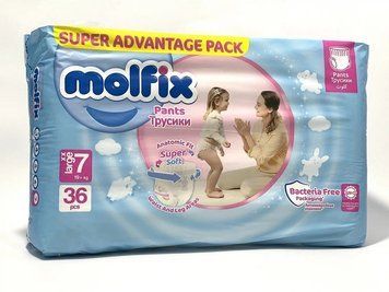 Підгузки-трусики Molfix 7 large xx 19+ кг 36 шт LS203904 фото