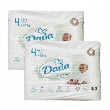 Підгузники Dada Pure Care 4 (7-16 кг) 66 шт LS203138 фото