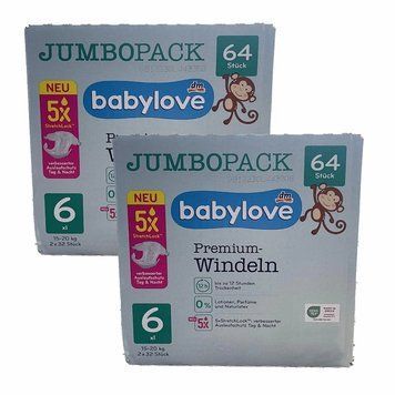 Підгузники Babylove Premium Jumbo Pack 6 xl (15-20 кг), 128 шт LS203936 фото