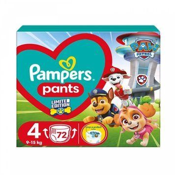 Підгузники-трусики Pampers Pants 4 (9-15 кг) 72 шт Щенячий патруль LS204188 фото