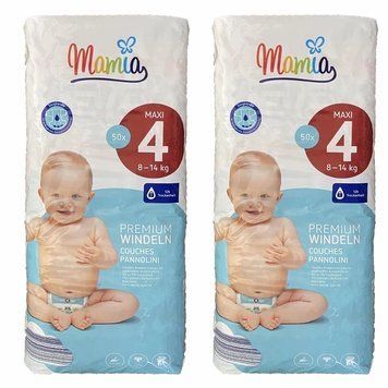 Дитячі підгузники Mamia Premium 4 Maxi (8-14 кг), 100 шт LS204191 фото