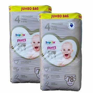 Дитячі підгузники - трусики Lupilu Premium Розмір 4 Maxi (8-15 кг), 156 шт JUMBO BAG LS203506 фото