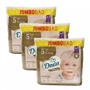 Дитячі одноразові підгузки Dada Extra Care Jumbo Bag Розмір 5 JUNIOR (15-25 кг) 204 шт LS203449 фото