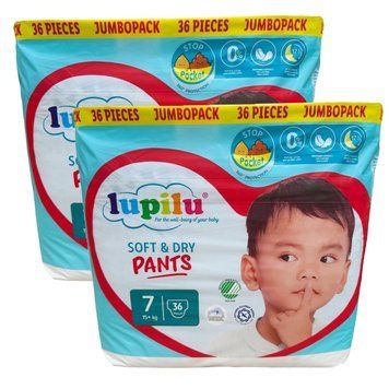 Підгузки-трусики Lupilu Soft & Dry 7 (15+ кг) 72 шт LS204590 фото