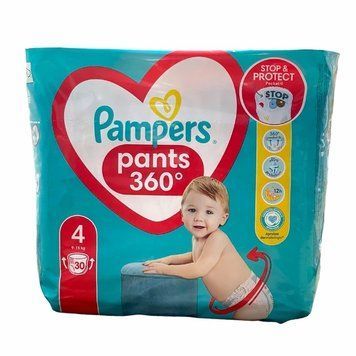 Дитячі підгузники-трусики PAMPERS Pants 4 (9-15 кг) 30 шт LS203708 фото