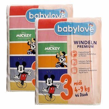 Підгузники Babylove Premium 3 Midi ( 4-9 кг ), 92 шт LS204053 фото