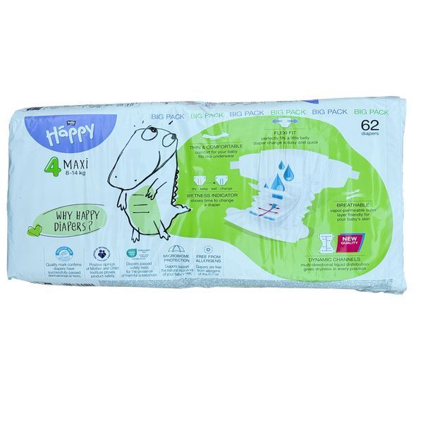 Підгузки Bella Baby Happy Soft Delicate 4 Maxi (8 - 14 кг), 62 шт LS204392 фото