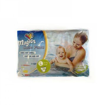 Підгузки-трусики Magics для купання в басейні Розмір L, 14 + кг, 10 шт LS203757 фото
