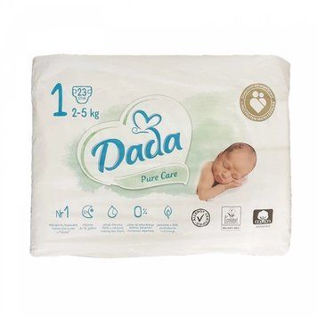 Підгузники Dada Pure Care 1 (2-5 кг) 23 шт LS203221 фото
