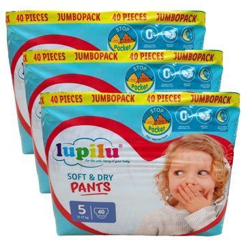 Підгузки-трусики Lupilu Soft & Dry 5 (11-17 кг) 120 шт LS204587 фото