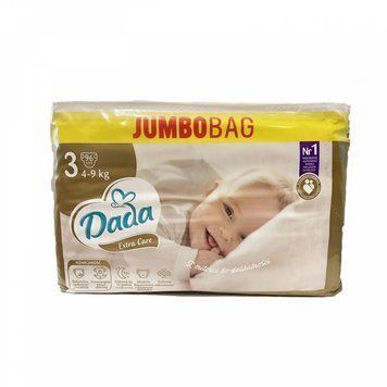 Дитячі одноразові підгузки Dada Extra Care Jumbo Bag Розмір 3 MIDI (4-9 кг) 96 шт LS203653 фото