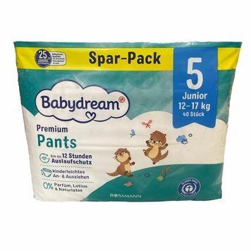 Дитячі підгузки-трусики Babydream Premium 5 (12-17 кг), 40 шт LS203127 фото