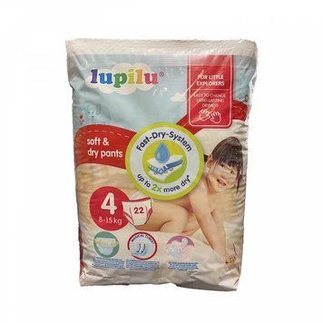 Підгузки-трусики Lupilu Soft & dry Розмір 4, 8-15 кг, 22 шт LS203666 фото