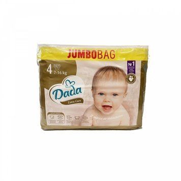 Дитячі одноразові підгузки Dada Extra Care Jumbo Bag Розмір 4 Maxi (7-16 кг) 82 шт LS202941 фото