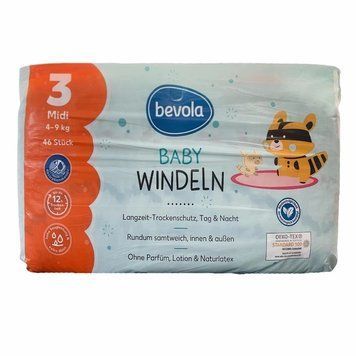 Підгузки Bevola Baby 3 Midi (4-9 кг), 46 шт LS203219 фото