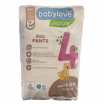 Підгузки-трусики Babylove Nature 4 (9-15 кг), 20 шт LS204284 фото