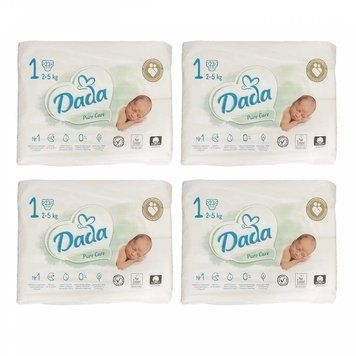 Підгузники Dada Pure Care 1 (2-5 кг) 92 шт LS203157 фото