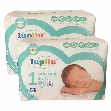 Підгузки Lupilu Skin Care Newborn 1 (2-5 кг), 46 шт LS203402 фото