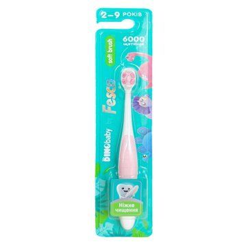 Дитяча зубна щітка Fesco Soft brush 2-12р. рожева LS204497 фото