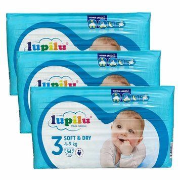 Підгузки Lupilu soft & dry 3 Midi (4-9 кг), 162 шт LS204311 фото