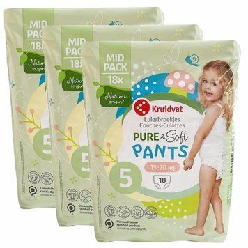 Підгузки-трусики Kruidvat Pure & Soft 5 (13-20 кг), 54 шт LS204347 фото