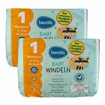Підгузки Bevola Baby 1 Newborn (2-5 кг), 48 шт LS204055 фото