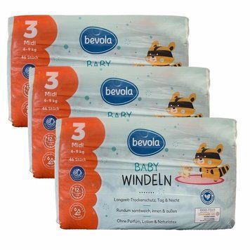 Підгузки Bevola Baby 3 Midi (4-9 кг), 138 шт LS203217 фото