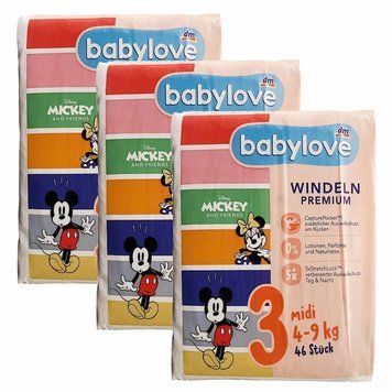 Підгузники Babylove Premium 3 Midi ( 4-9 кг ), 138 шт LS204043 фото