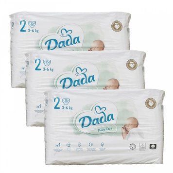 Підгузники Dada Pure Care 2 (3-6 кг) 105 шт LS203236 фото