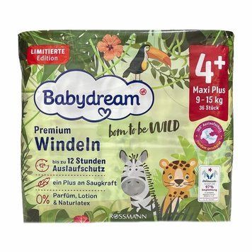 Підгузки Babydream Premium 4+ Maxi Plus (9-15 кг), 36 шт LS204315 фото