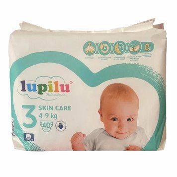 Підгузки Lupilu Skin Care 3 Midi (4-9 кг), 40 шт LS203488 фото
