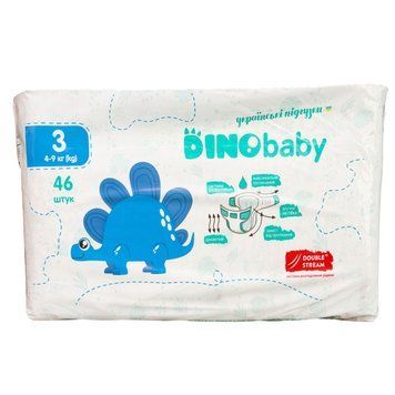 Підгузки Dino Baby 3 (4-9 кг), 46 шт LS204462 фото