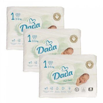 Підгузники Dada Pure Care 1 (2-5 кг) 69 шт LS203234 фото